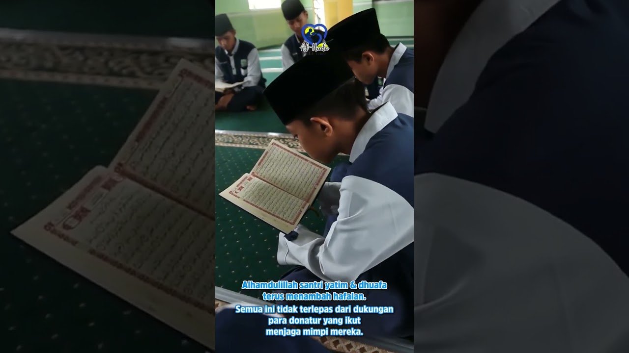 Kegiatan Para Santri Yatim Setoran Hafalan Mereka #alhudapeduliyatim #santriyatim #shrots #fyp
